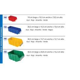 Furybins FB3 medidas en mm 305x103x104 AMARILLO