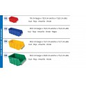 Furybins FB3 medidas en mm 305x103x104 VERDE